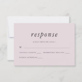 Minimale blindheid en grijze bruiloft Rsvp-respons RSVP Kaartje (Voorkant)