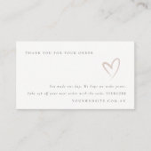 Minimale blindheid Hartelijk dank voor uw bestelli Visitekaartje (Voorkant)