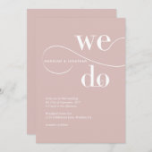 Minimale blindroze die we gebruiken voor kalligraf kaart (Voorkant / Achterkant)