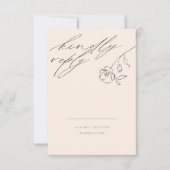 Minimale blindstaart fijne kunstbloedige bruiloft RSVP kaartje (Voorkant)