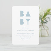 Minimale block baby shower kaart (Staand voorkant)