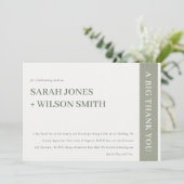 Minimale bloedige hedendaagse typografie bedankkaart (Staand voorkant)