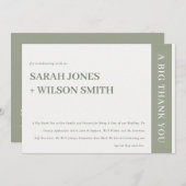 Minimale bloedige hedendaagse typografie bedankkaart (Voorkant / Achterkant)