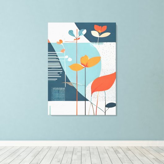 Minimale bloei canvas afdruk (Insitu (Houten vloer))