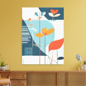 Minimale bloei canvas afdruk (Insitu (Woonkamer))