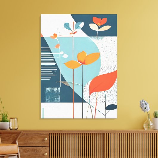 Minimale bloei canvas afdruk (Insitu (Woonkamer))