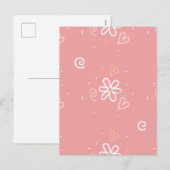 Minimale bloei feestdagenkaart (Voorkant / Achterkant)
