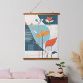 Minimale bloei hangend wandkleed (Slaapkamer)