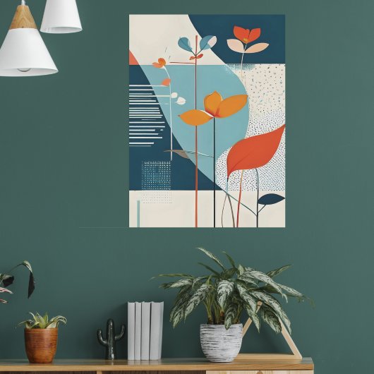 Minimale bloei poster (Woonkamer 1)