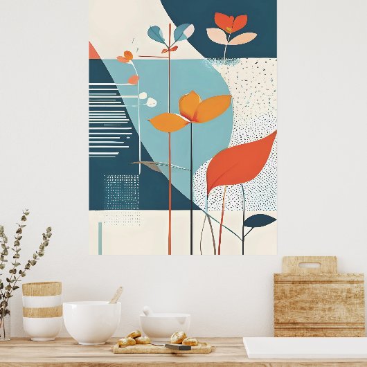 Minimale bloei poster (Keuken)