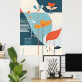 Minimale Bloei Poster (Thuiskantoor)
