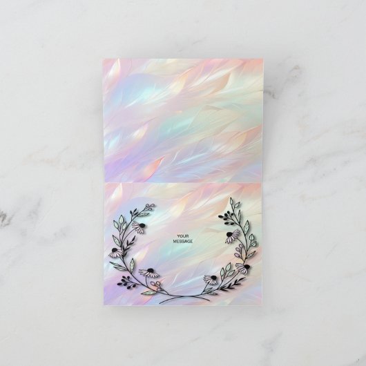 Minimale bloem bedankkaart (Binnen)