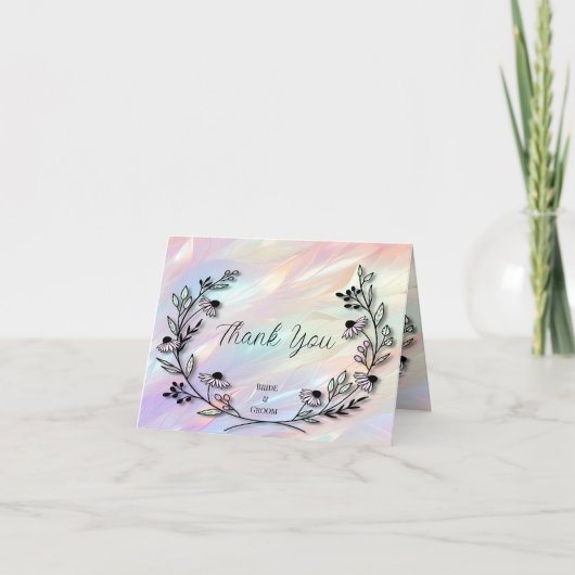 Minimale bloem bedankkaart (Voorkant)