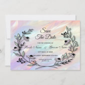 Minimale bloem Bewaar de datum Save The Date (Voorkant)