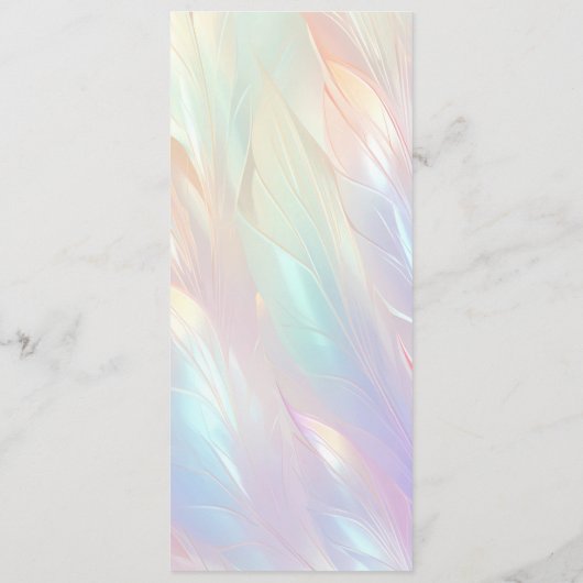 Minimale bloem bruiloft menu (Achterkant)