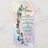 Minimale bloem bruiloft menu (Voorkant / Achterkant)