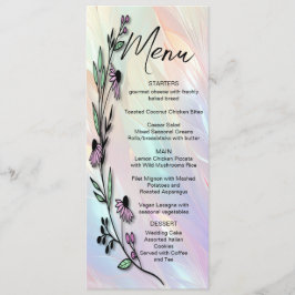 Minimale bloem bruiloft menu