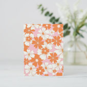 Minimale bloem feestdagenkaart (Staand voorkant)