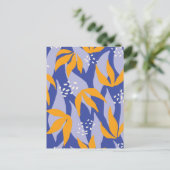 Minimale bloem feestdagenkaart (Staand voorkant)