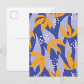 Minimale bloem feestdagenkaart (Voorkant / Achterkant)