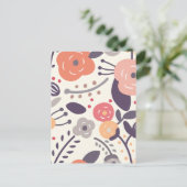 Minimale bloem feestdagenkaart (Staand voorkant)