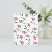 Minimale bloem feestdagenkaart (Staand voorkant)