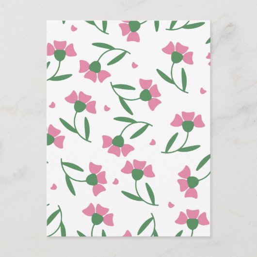 Minimale bloem feestdagenkaart (Voorkant)