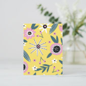 Minimale bloem feestdagenkaart (Staand voorkant)