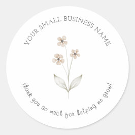 Minimale bloem kleine bedrijven helpen me schattig ronde sticker