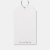 Minimale bloem Modern Pink Floral Branding Cadeaulabel (Achterkant)
