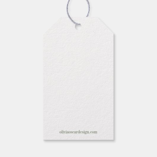 Minimale bloem Modern Pink Floral Branding Cadeaulabel (Achterkant)
