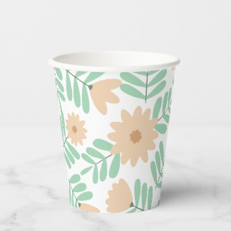 Minimale bloem papieren bekers
