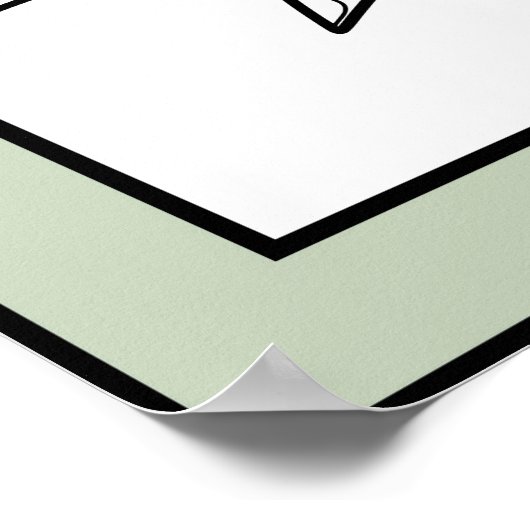 Minimale Bloem Zwart Lijn Art Mandala Groene Rand Poster (Hoek)