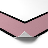 Minimale bloem zwart lijn art Mauve pruimenrand Poster (Hoek)