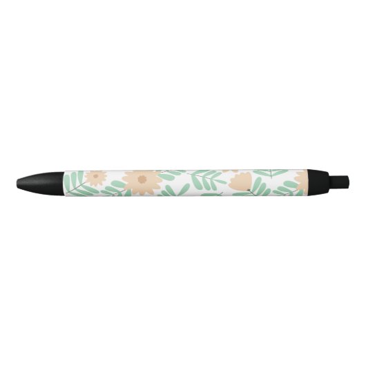 Minimale bloem zwarte inkt pen (Voorkant)