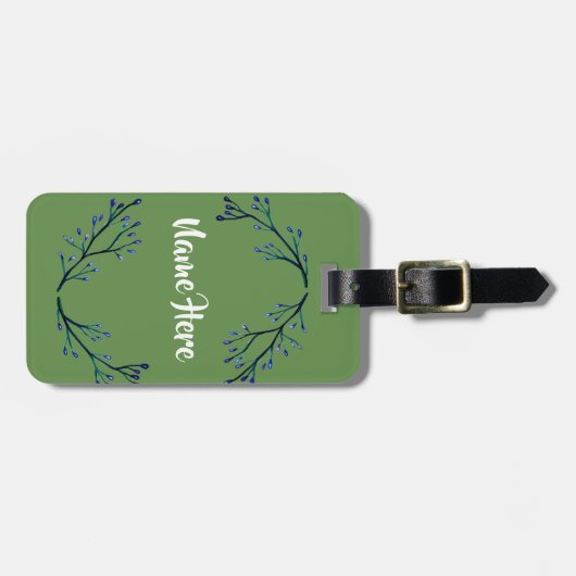 Minimale bloemen bagage labels (Voorkant horizontaal)