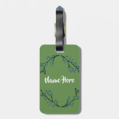 Minimale bloemen bagage labels (Achterkant verticaal)