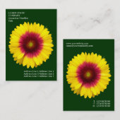 Minimale bloemen - Blanket Flower - Deep Green Visitekaartje (Voorkant / Achterkant)