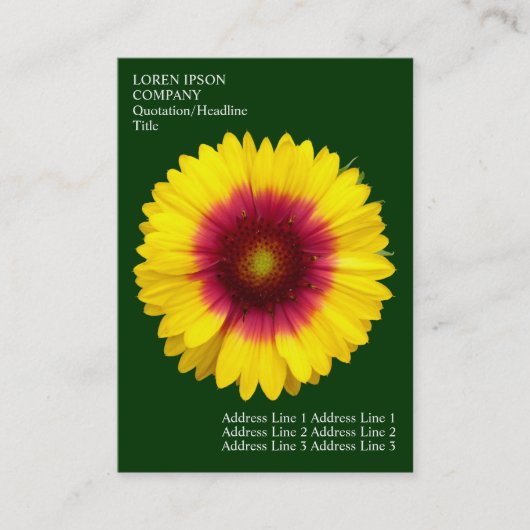 Minimale bloemen - Blanket Flower - Deep Green Visitekaartje (Voorkant)