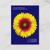 Minimale bloemen - Blanket ventilator - Deep Blue Visitekaartje (Achterkant)