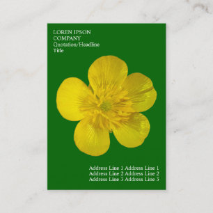 Minimale Bloemen - Boterbloem - Diep Gras Groen Visitekaartje