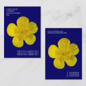 Minimale bloemen - Buttercup - Deep Blue Visitekaartje (Voorkant / Achterkant)