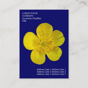 Minimale bloemen - Buttercup - Deep Blue Visitekaartje