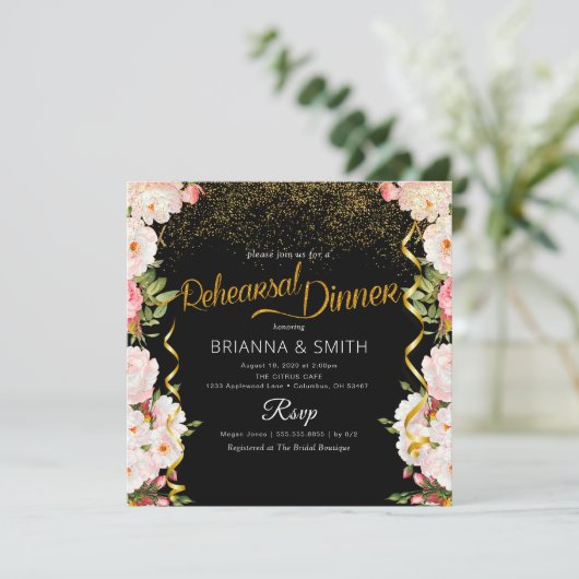 Minimale bloemen Calligrafie repetitief binnenkome Kaart (Staand voorkant)