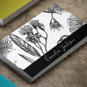 Minimale Bloemen Chique Zwart & Wit Professional Visitekaartje