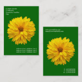 Minimale bloemen - Chrysanthemum - Deep Grass Gree Visitekaartje (Voorkant / Achterkant)