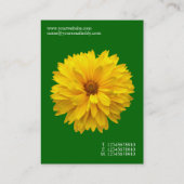 Minimale bloemen - Chrysanthemum - Deep Grass Gree Visitekaartje (Achterkant)