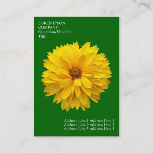 Minimale bloemen - Chrysanthemum - Deep Grass Gree Visitekaartje (Voorkant)