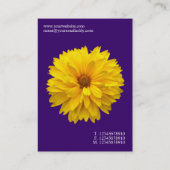 Minimale bloemen - Chrysanthemum - Diep Violet Visitekaartje (Achterkant)