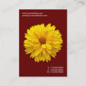 Minimale bloemen - Chrysanthemum - Diepe maroon Visitekaartje (Achterkant)